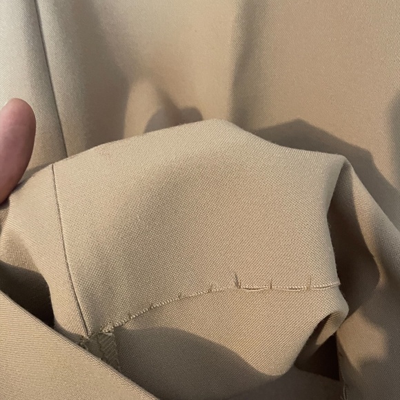 Vintage Rogers Peet Men's 100% Texturized Polyester Tailored Tan Suit Set, NEW - Picture 15 of 16